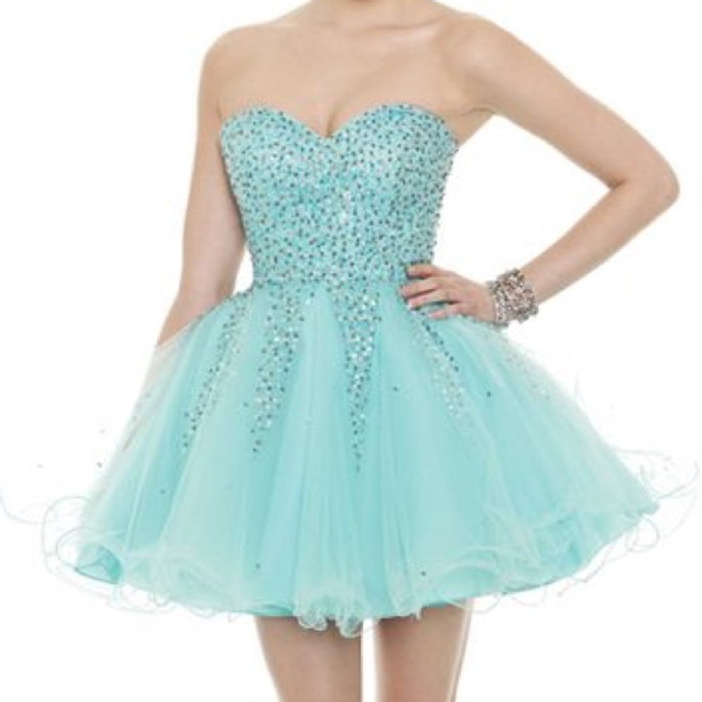 Strapless Party Dress by Mori Lee